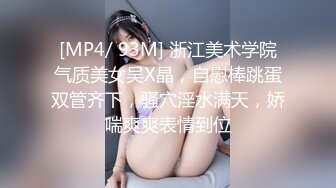 [MP4/ 93M] 浙江美术学院气质美女吴X晶，自慰棒跳蛋双管齐下，骚穴淫水满天，娇喘爽爽表情到位