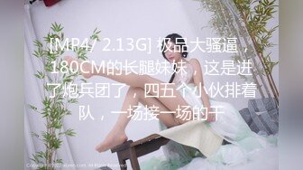 [MP4/ 2.13G] 极品大骚逼，180CM的长腿妹妹，这是进了炮兵团了，四五个小伙排着队，一场接一场的干